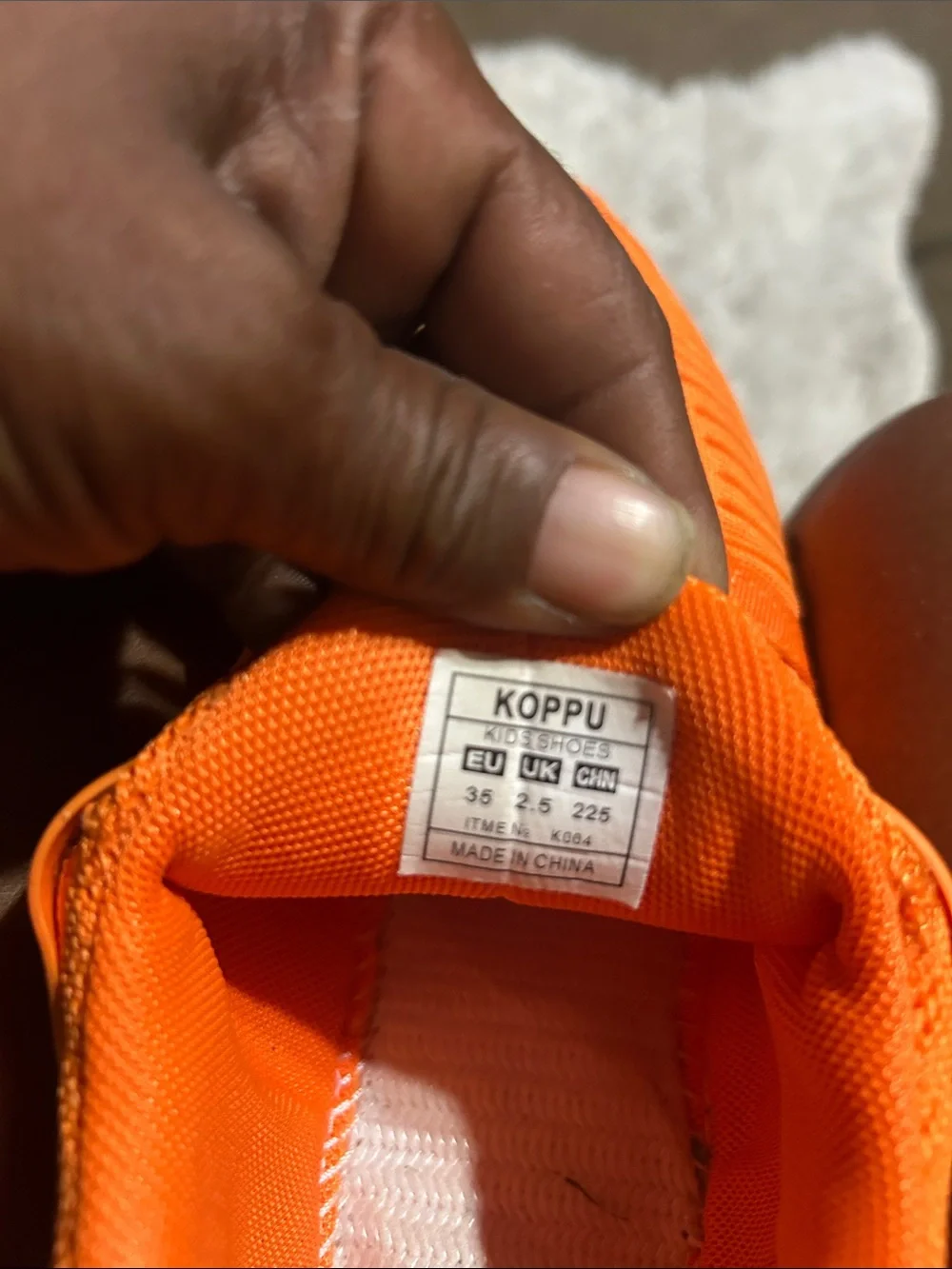 Kids Bright Orange Slip-On Athletic Sneakers